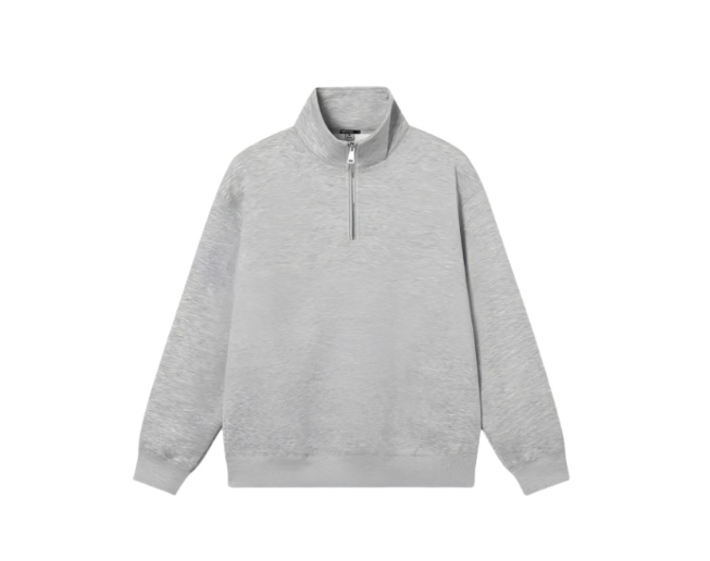 Grey sweatshirt, Cleanfit, American style, unisex