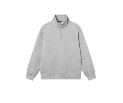 Grey sweatshirt, Cleanfit, American style, unisex image