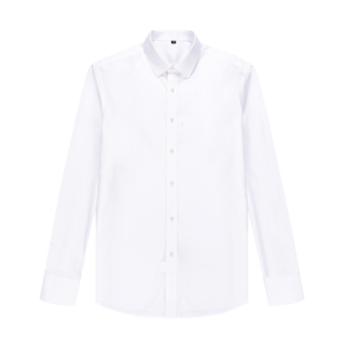 Ironing a white long sleeved shirt image