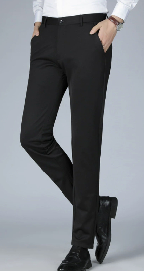 Calça Casual Masculina Com Fechamento em Botão