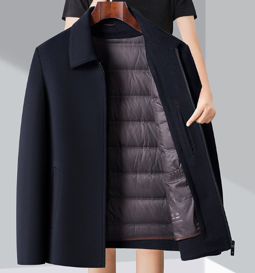 Cashmere coat men's down