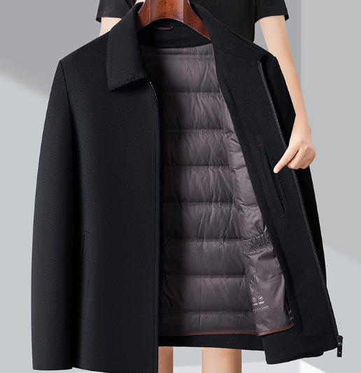 Cashmere coat men's down