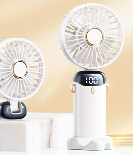 Mini portable folding charging fan