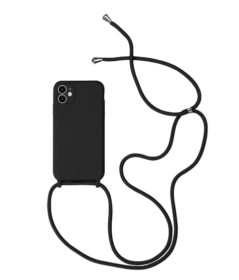 Silicone phone case with hanging strap