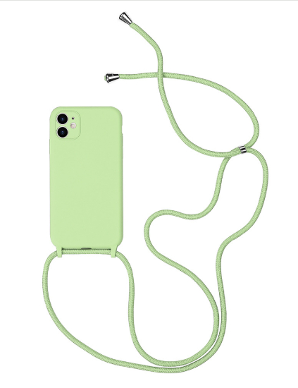 Silicone phone case with hanging strap