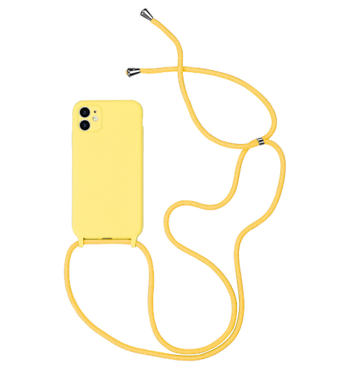 Silicone phone case with hanging strap