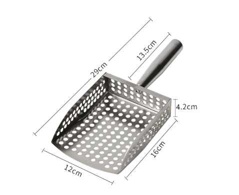 Screening shovel filter sand screen