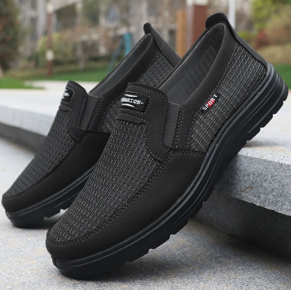 Men's breathable slip-on casual polyurethane canvas shoes image