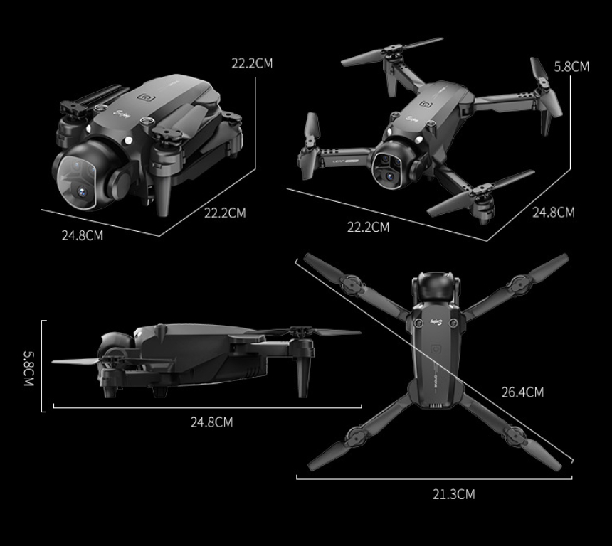 H20 Foldable Aerial Photography Glowing Dual-Lens Drone