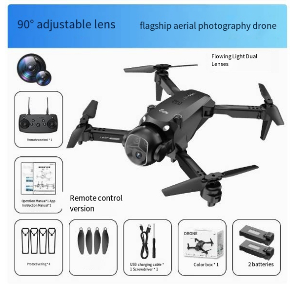 H20 Foldable Aerial Photography Glowing Dual-Lens Drone
