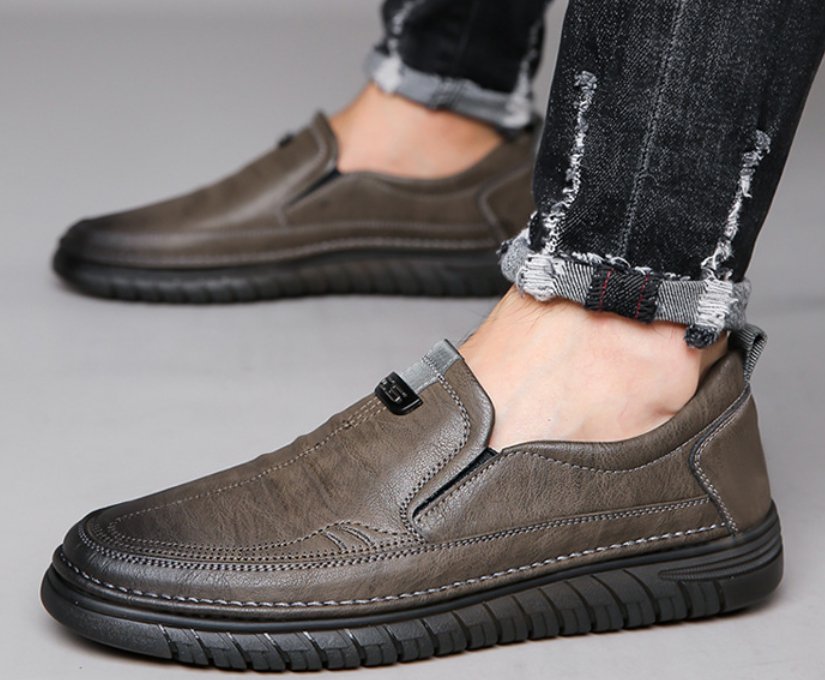 Men's genuine leather business loafers shoes