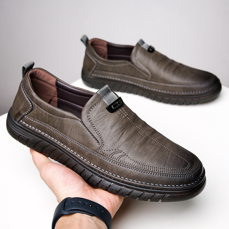 Men's genuine leather business loafers shoes