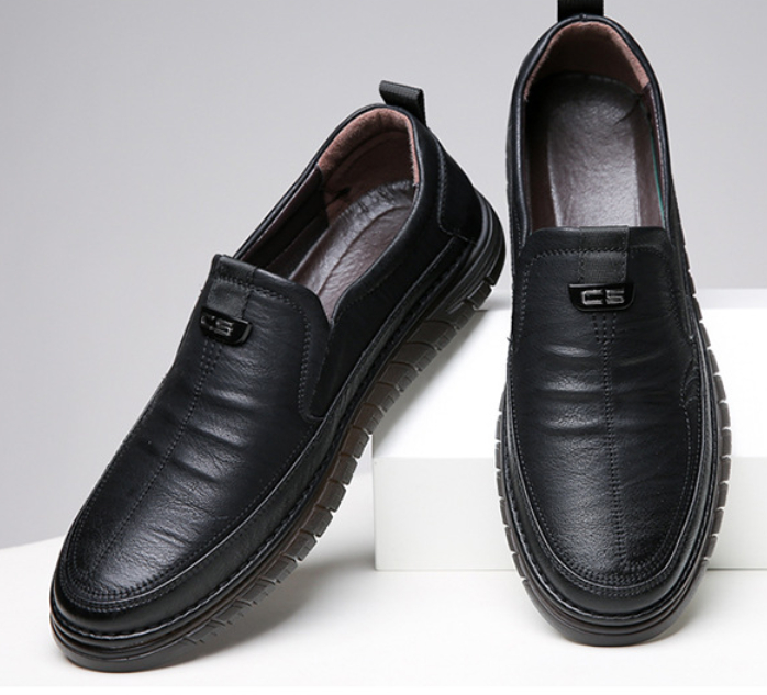 Men's genuine leather business loafers shoes