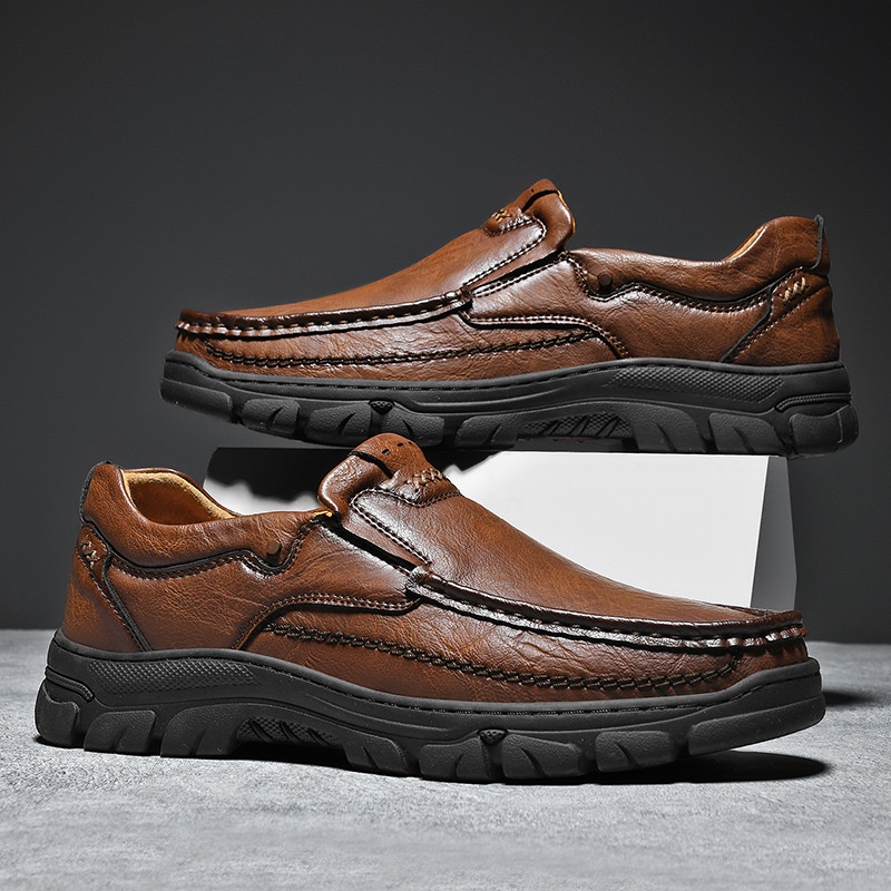 Men's leather casual loafers for fashion style