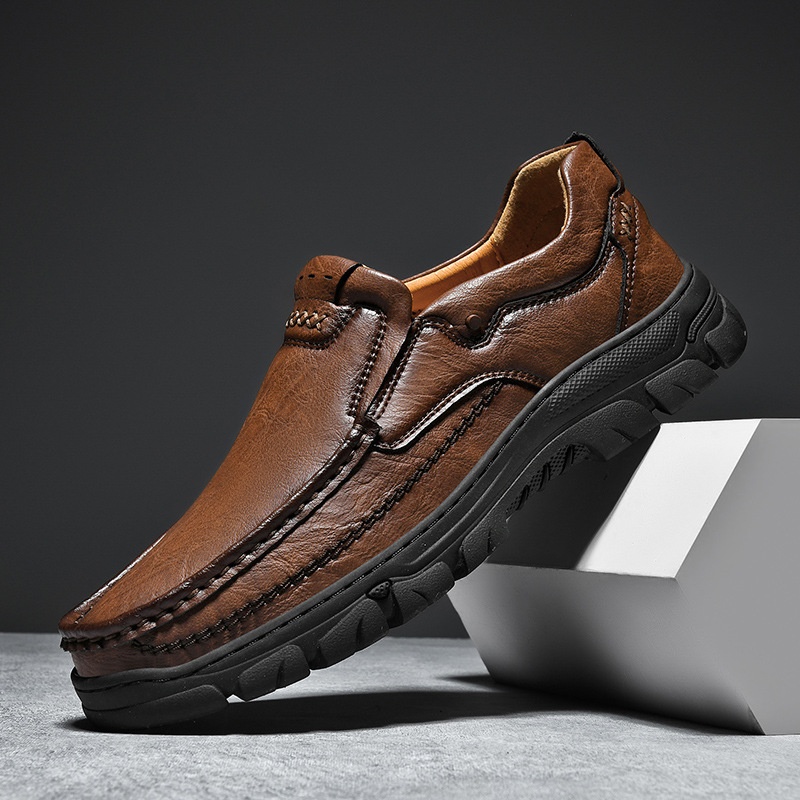 Men's leather casual loafers for fashion style