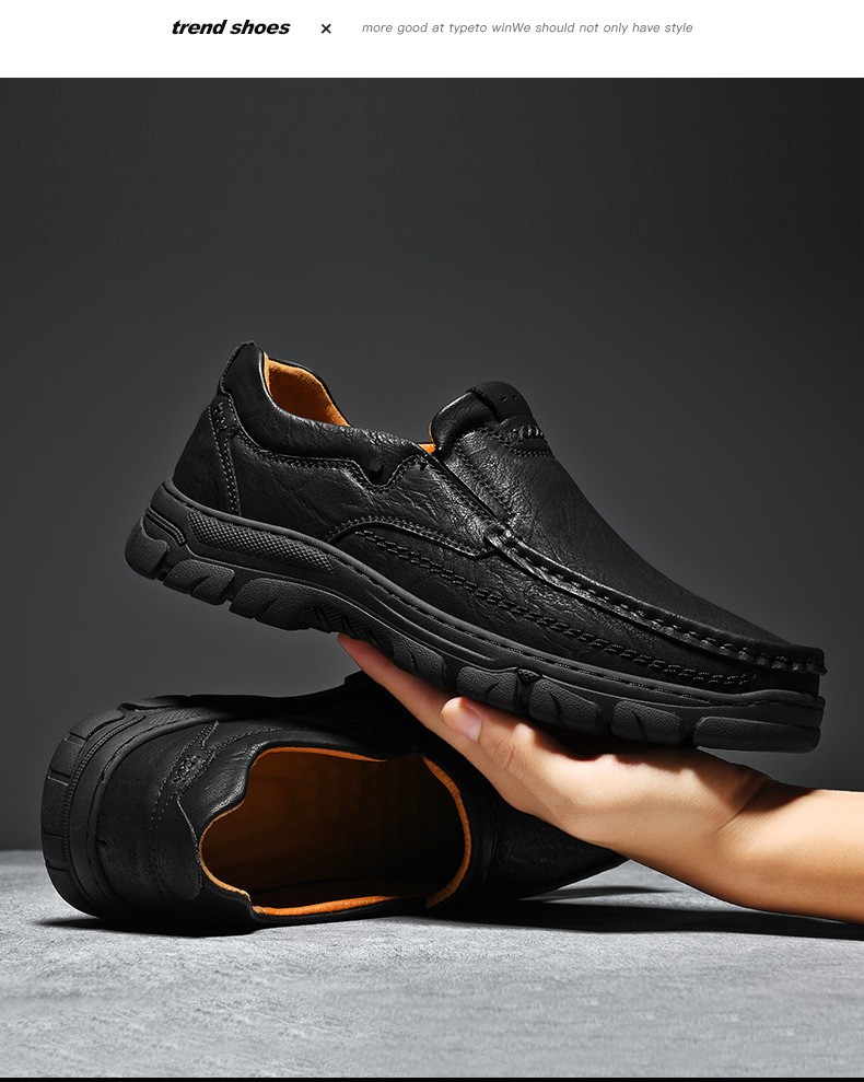 Men's leather casual loafers for fashion style