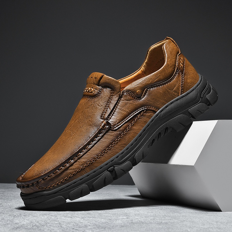 Men's leather casual loafers for fashion style