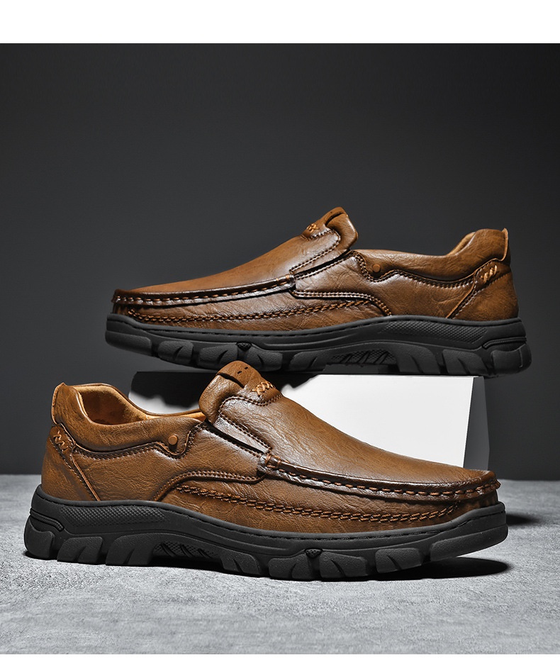 Men's leather casual loafers for fashion style