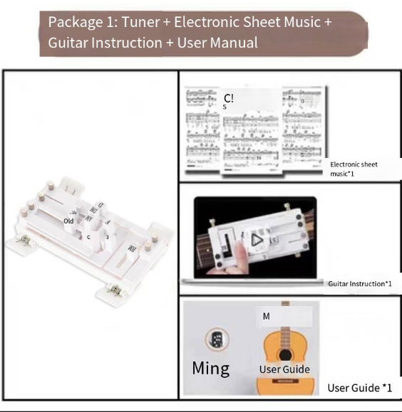 Guitar assistant gadget - Automatic mode chord practice chord tuner