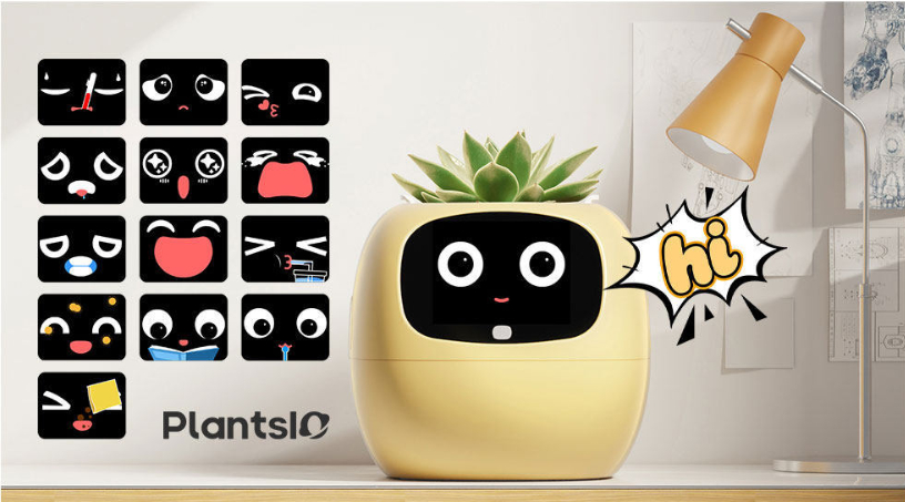 Intelligent automatic pet mood robot flower pot