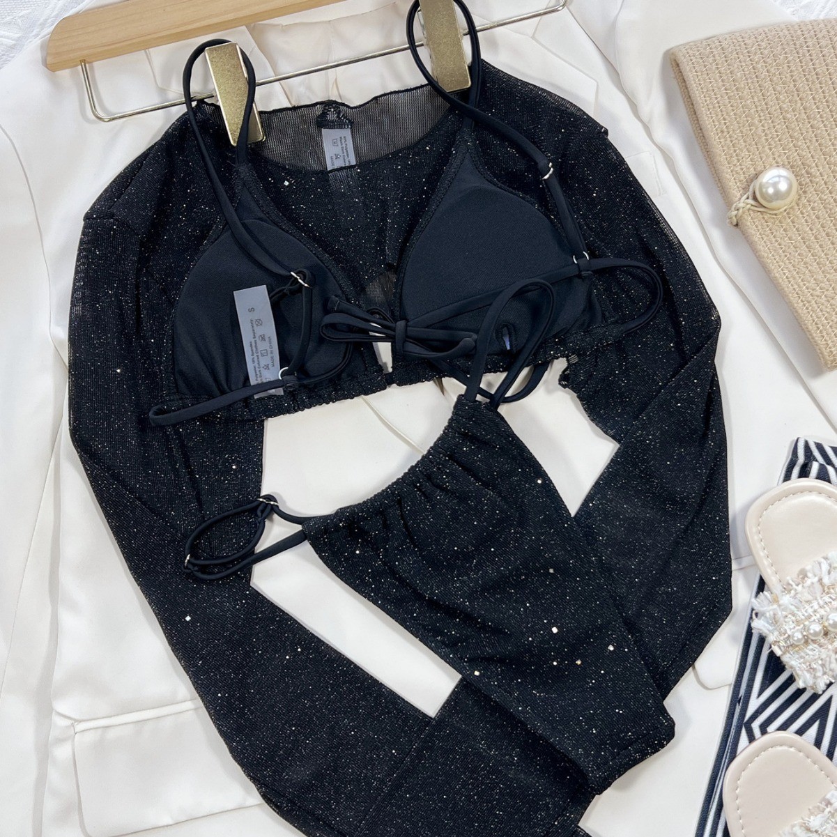 Women's Fashion Casual Solid Color Split Swimsuit