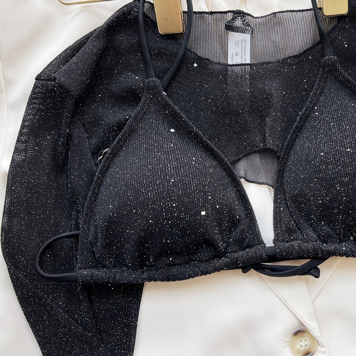 Women's Fashion Casual Solid Color Split Swimsuit