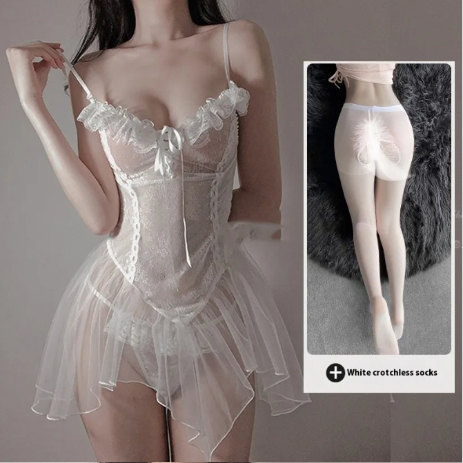 Sexy lingerie transparent nightgown
