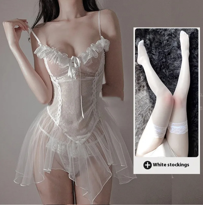 Sexy lingerie transparent nightgown