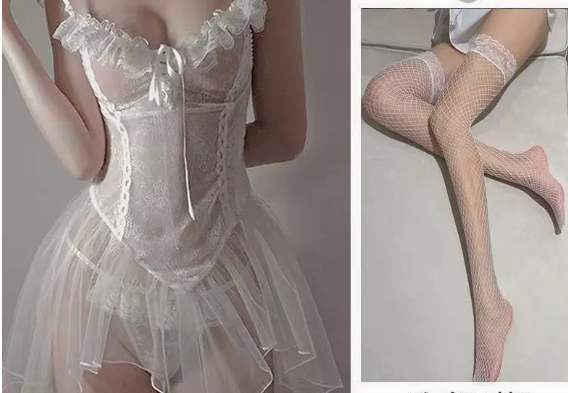 Sexy lingerie transparent nightgown