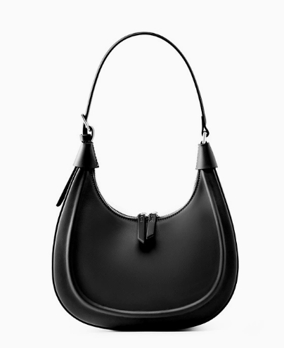 High-end genuine leather half moon bag
