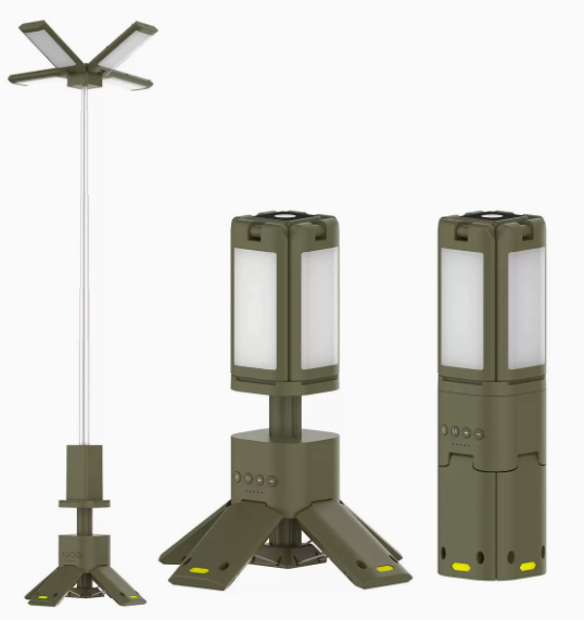 Multifunctional telescopic LED camping lamp