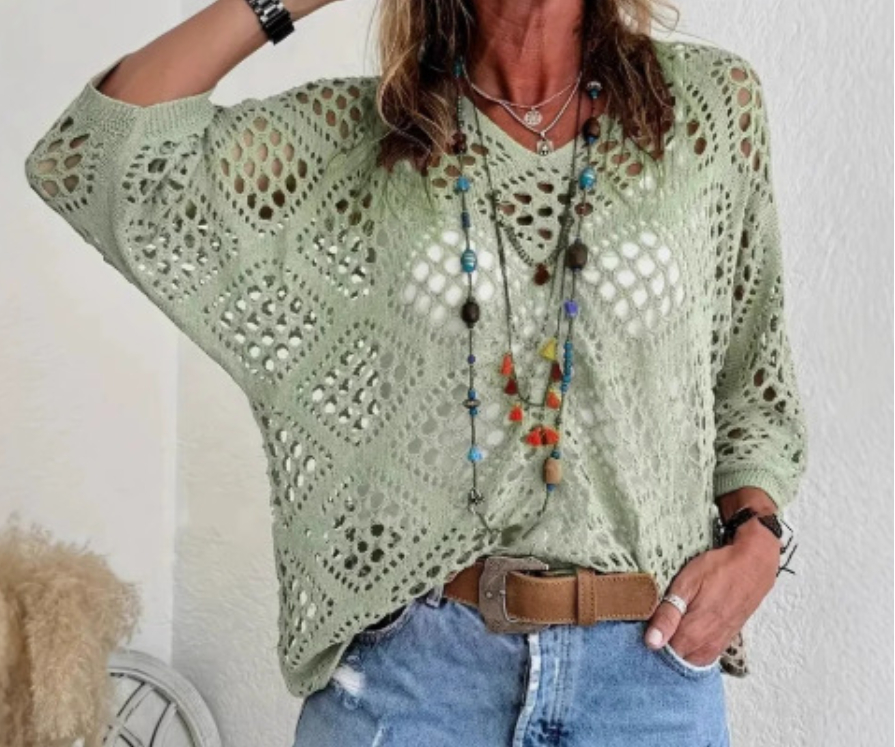 Women's sweater cover-up knitwear