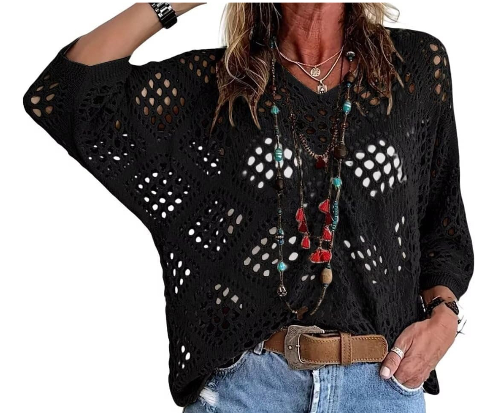 Women's sweater cover-up knitwear