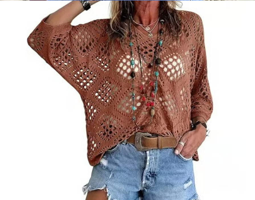 Women's sweater cover-up knitwear