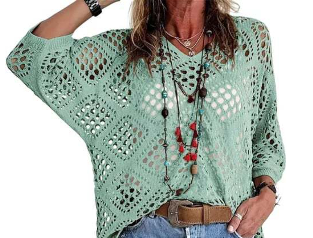 Women's sweater cover-up knitwear