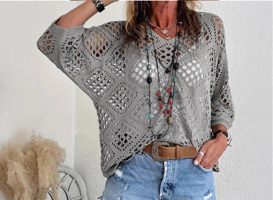 Women's sweater cover-up knitwear