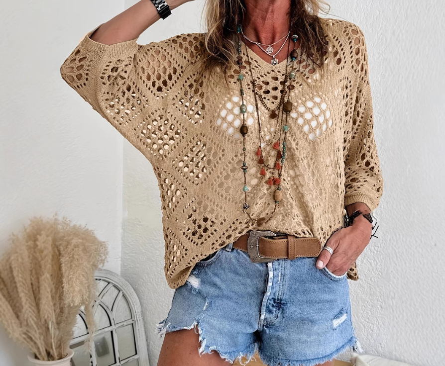 Women's sweater cover-up knitwear