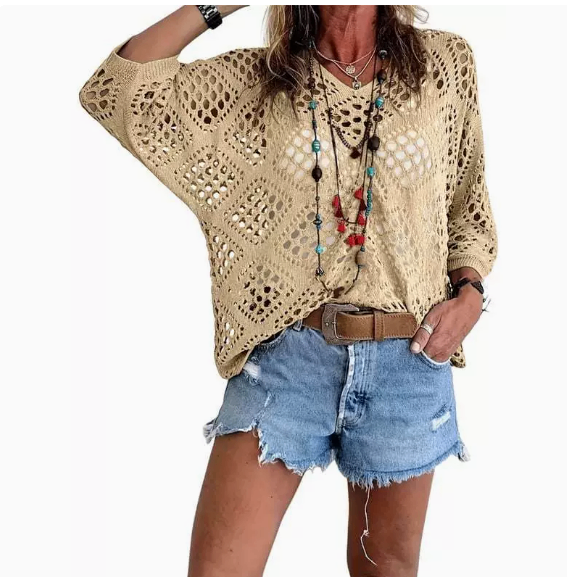 Women's sweater cover-up knitwear image