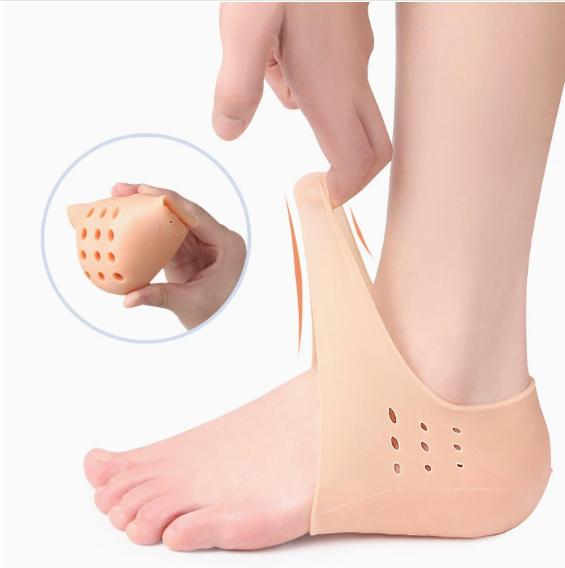 Shock-absorbing elastic heel socks