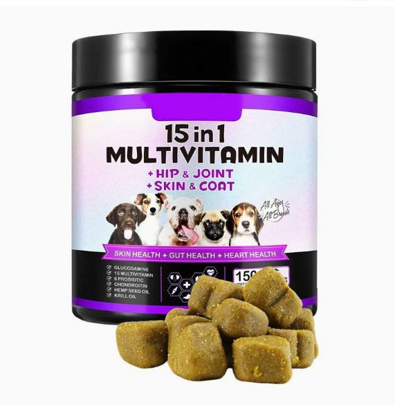 Multivitamin and probiotic soft chewable tablets for dogs