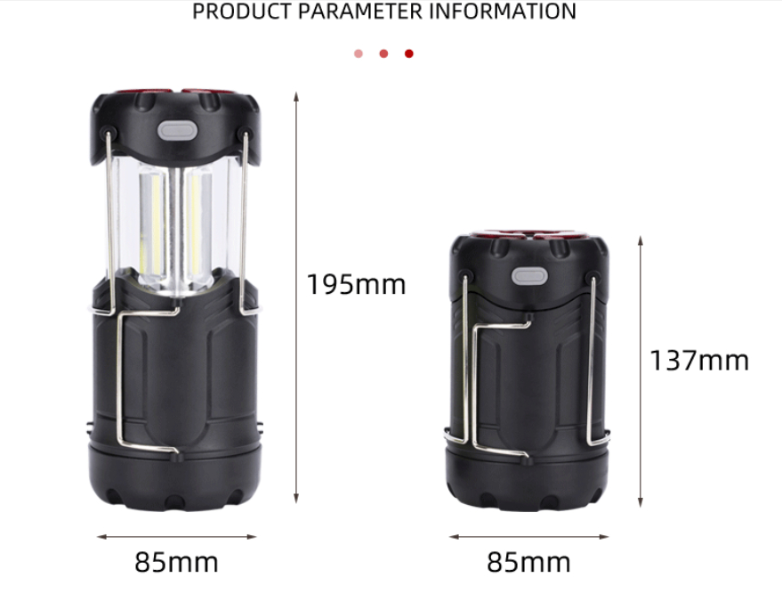Portable tent light, emergency repair light