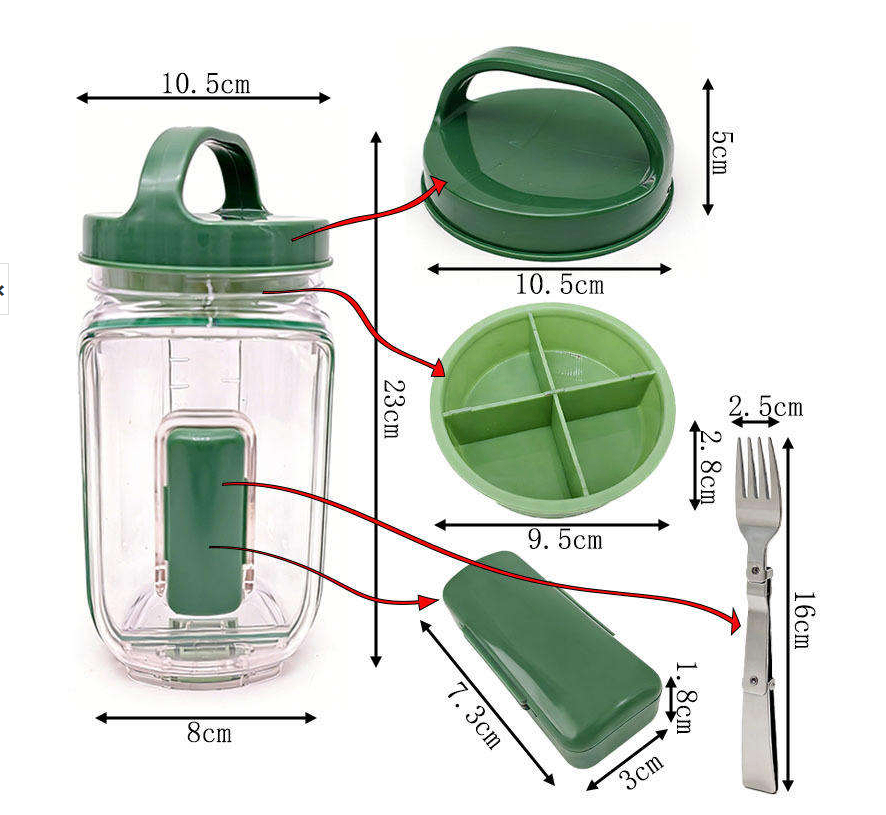 Salad storage jars and bottles image