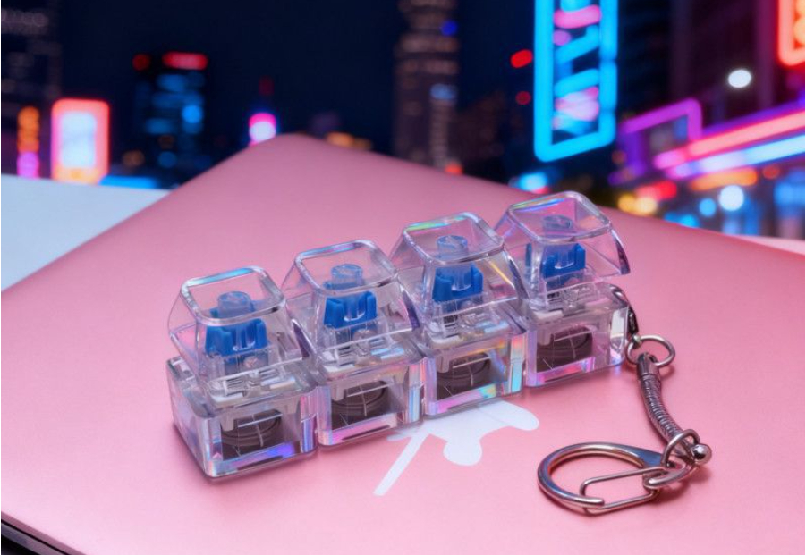 Creative decompression button keychain