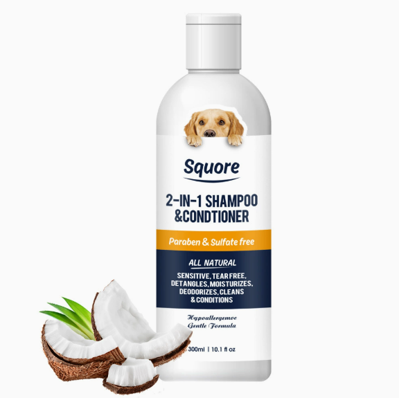 2-in-1 pet shampoo and grooming product, deodorizing and fragrant pet shampoo image