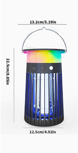 Outdoor 4-in-1 sensor adjustable electric mosquito repellent lamp that can be hung image