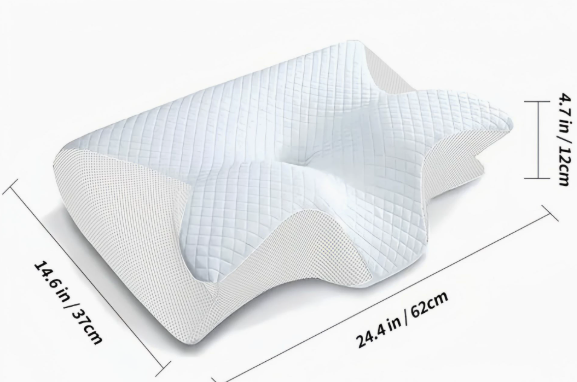 Butterfly shaped rolled cow horn neck pillow image