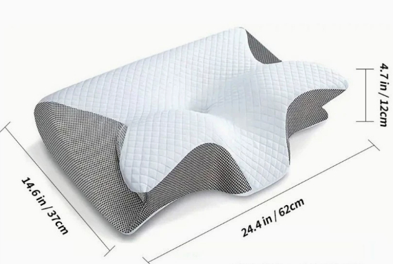 Butterfly shaped rolled cow horn neck pillow