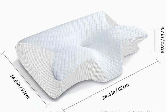 Butterfly shaped rolled cow horn neck pillow