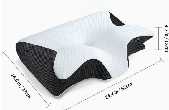 Butterfly shaped rolled cow horn neck pillow