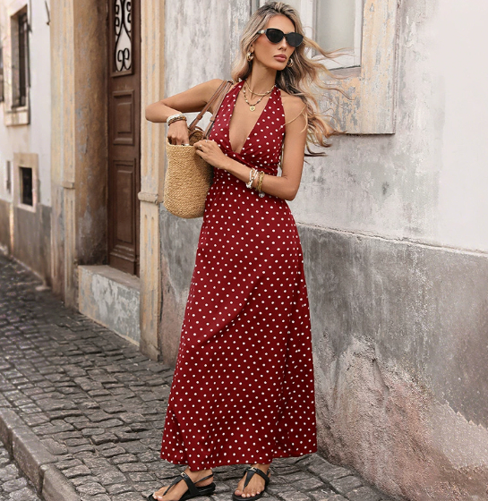 Vintage vacation style long skirt